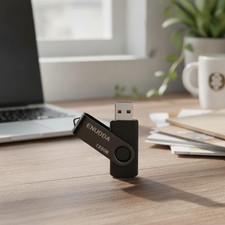 Lightweight 128GB USB Flash Drive with Durable Swivel Design - Plug & Play picture