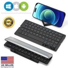 Mini Foldable Bluetooth Keyboard with Stand for Tablet iPad iPhone Android Phone picture