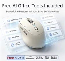 AI Smart Wireless Mouse Voice Input Translator 2.4GH BT USBC Rechargeable 500mAh picture