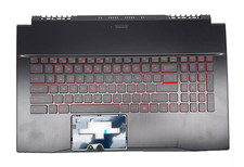 For MSI GF75 MS-17F1 17F2 MS-17F3 MS-17F5 Black Palmrest US Keyboard Red Backlit picture
