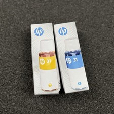 HP 31 Color Original Ink Bottle Combo 2-Pack Cyan & Yellow picture