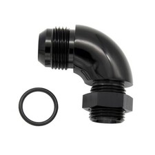 12AN Male Flare to 10AN ORB Port Full Flow Adapter 12AN to 10AN ORB 90 Degree picture