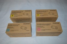 (4) GENUINE ORIGINAL OEM FUJIFILM CX TONER ~ 3240 ~ (2) Y ~ (1) C ~ (1) M ~ NEW picture