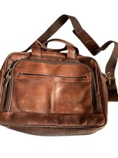 Vintage Brown Samsonite Leather Laptop Bag 12