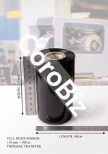 Full Resin Thermal Transfer Ribbon – 110 mm × 300 m – Black picture