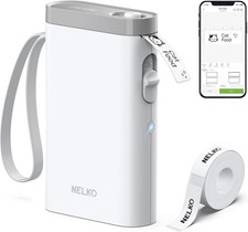 Nelko P21 Label Maker Machine with Tape, Bluetooth Label Printer, White picture