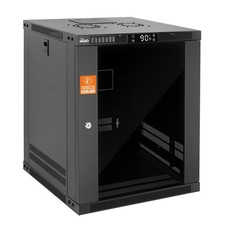 12U Wall Mount Rack with Thermostat, 17.7inch Depth Enclosed Server Cabinet w... picture