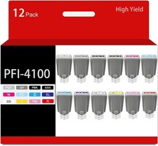 Compatible w/ Canon PFI-4100 Ink Set 12 Pack 80mL imagePROGRAF PRO-1100 High Yie picture