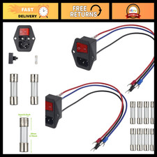3D Printer Power Switch Module, IEC320 C14 Plug, 10A 250V Socket, 2-Pack picture