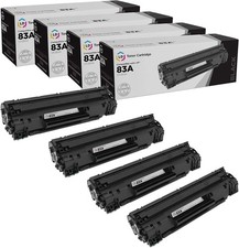 4PK CF283X 83X Black Toner Cartridge Compatible For HP LaserJet Pro M201n picture