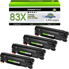 4PK CF283X 83X Black Toner Cartridge Compatible with HP LaserJet M201dw M225dn picture