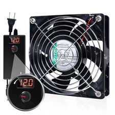 IP68 120mm Waterproof Fan with LED Voltage Display Speed Controller, 110V AC ... picture