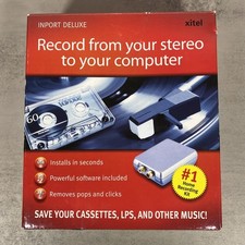 Xitel Inport Deluxe Stereo To PC Recording Kit Cassette LP Other Music Converter picture