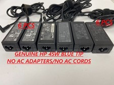 6 PCS GENUINE HP 45W BLUE TIP CHARGERS NO AC CHARGERS picture