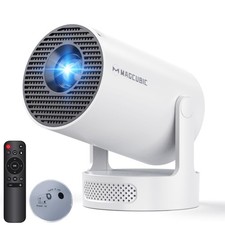 Mini Projector with WiFi 6 Bluetooth 5.4, 4K Support Portable Pure White picture