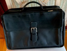 COACH Black Leather soft- side briefcase/laptop shoulder bag, pre-own excellent picture