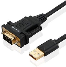 USB to RS232 Serial Adapter, FTDI Chip, USB 2.0 Male DB9 Cable, 6ft for Windows picture