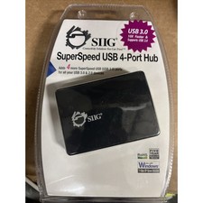 Siig 4-Port USB 3.0 Hub w/ Cable & Power Adapter for Laptop, PC, PS4, PS5, Xbox picture