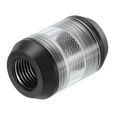 Cylindrical Water Cooling Filter, Fine Screen Funnel Shaped Filter Acrylic G1/4