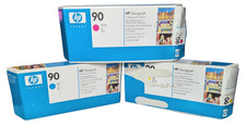 HP Designjet Printhead And Cleaner For HP 90 Color EXPIRED Magenta Yellow Cyan picture