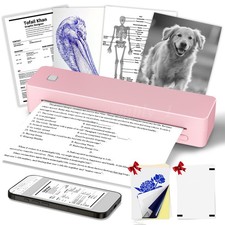 Wireless Bluetooth Portable Inkless Thermal Printer Pink picture