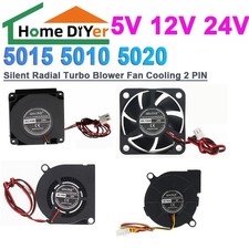 5015 5010 5020 DC 5V 12V 24V Silent Radial Turbo Blower Fan Cooling 2 PIN picture