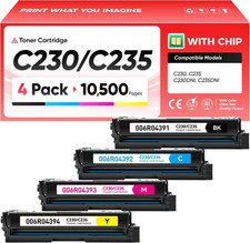 C230 C235 Toner Cartridge High-Capacity 4-Pack Black Cyan Magenta Yellow Replace picture