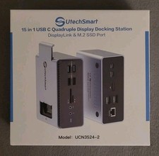UtechSmart 15 in 1 Full Quadruple Display Docking Station UCN3524-2- Ships Free picture