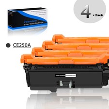 4PK Black CE250A 504A Toner Compatible with HP Color LaserJet CP3520 CM3530fs picture