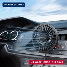 TriPole Car Fan USB Powered - Powerful 3 Speed, Portable Cooling Clip Fan for Ca picture