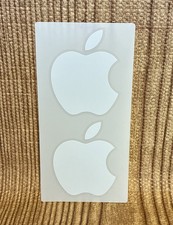 Pair Of Vintage Late 90s Small Apple iMac Computer Decal Sticker White Mac - picture
