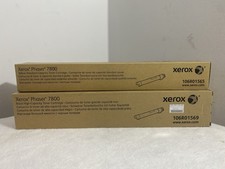 Set Of 2 Genuine Xorex Phaser 7800 Toner Cartridges Black & Yellow New Sealed picture
