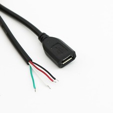 10x Micro USB 5 Pin Female to 4 Pin 4 Wire Data Charge Cable Cord Connectors DIY picture