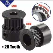 Mellow GT2 20 Teeth 5mm Bore Black Aluminum Timing Pulley(Ships same day PA,USA) picture