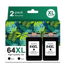 64XL Ink Cartridges Replacement for HP 64 Black Ink Cartridge 64XL HP64 HP64X... picture