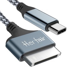 Herfair 30 Pin to USB C Charger Cable Nylon Braided Charging 1M/3FT, Black  picture