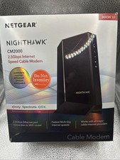 NETGEAR CM2000 Nighthawk DOCSIS 3.1 Cable Modem/Google Voice Cables/ Complete picture
