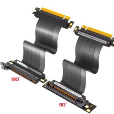 PCIE 4.0 Extension Cable, 16x Shielded High Speed GPU Riser Cable with PCIE Port picture