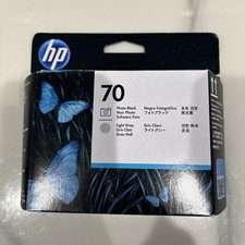 Genuine HP 70 Photo Black&Light Gray C9407A DUAL PRINTHEAD, JUL 2022, SEALED OEM picture