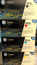 ✨HP Q6470A 501A 502A full set Black Cyan Magenta Yellow Toner CP3505 3600 3800 ✨ picture