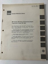 IBM SYSTEMS REFERENCE LIBRARY Orig 360 Basic Prog Support USER’S  GUIDE- 1965 picture