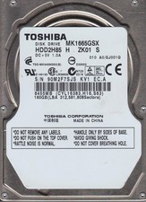 MK1665GSX, A0/GJ001Q, HDD2H85 H ZK01 S, Toshiba 160GB SATA 2.5 HDD Used Grade A picture