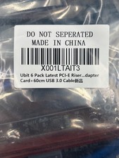 Ubit 6 Pack Latest PCI-E Riser Adapter Card + 60cm USB 3.0 Cable -- 6 count picture