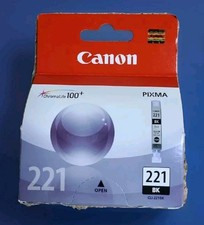 Canon 221 Pixma Black Ink 9 ml Cartridge CLI-221BK  NEW & SEALED Genuine OEM ink picture