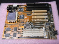 Vintage Pentium Socket 5/7 P/I-P55TVP4 Motherboard + CPU 1995 Era A80502-100 EXC picture