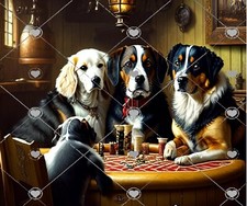 POKER PLAYING DOGS # 2 COMPUTER MOUSE PAD  9 x 7 picture