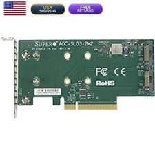 Supermicro AOC-SLG3-2M2 PCIe Add-On Card For Up To Two NVMe SSDs AOC-SLG3-2M2-O picture
