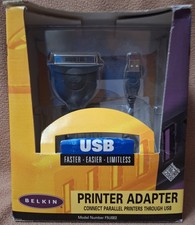 BELKIN F5U002 PRINTER ADAPTER : Connect PARALLEL PRINTERS Through USB NOS picture