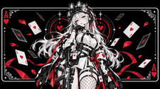 Anime Ace of Hearts Desk Mat Mouse Pad | 2 Sizes | Tactical Playing Card Art. picture