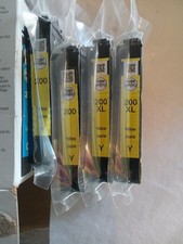 Lot of 4 New Genuine Epson 200 200XL Yellow Ink Cartridge WorkForce WF-2520, BAG picture